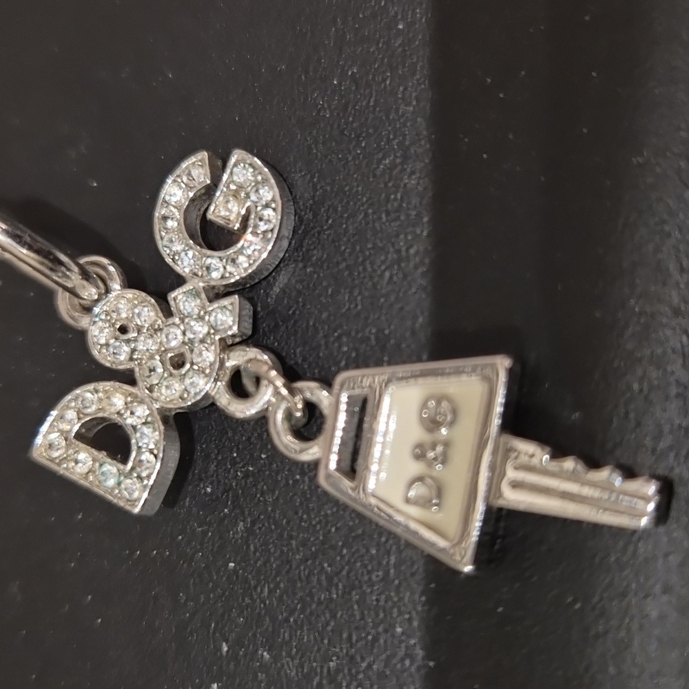 D&G Silver Key Charm Earrings - Picture 2 of 4